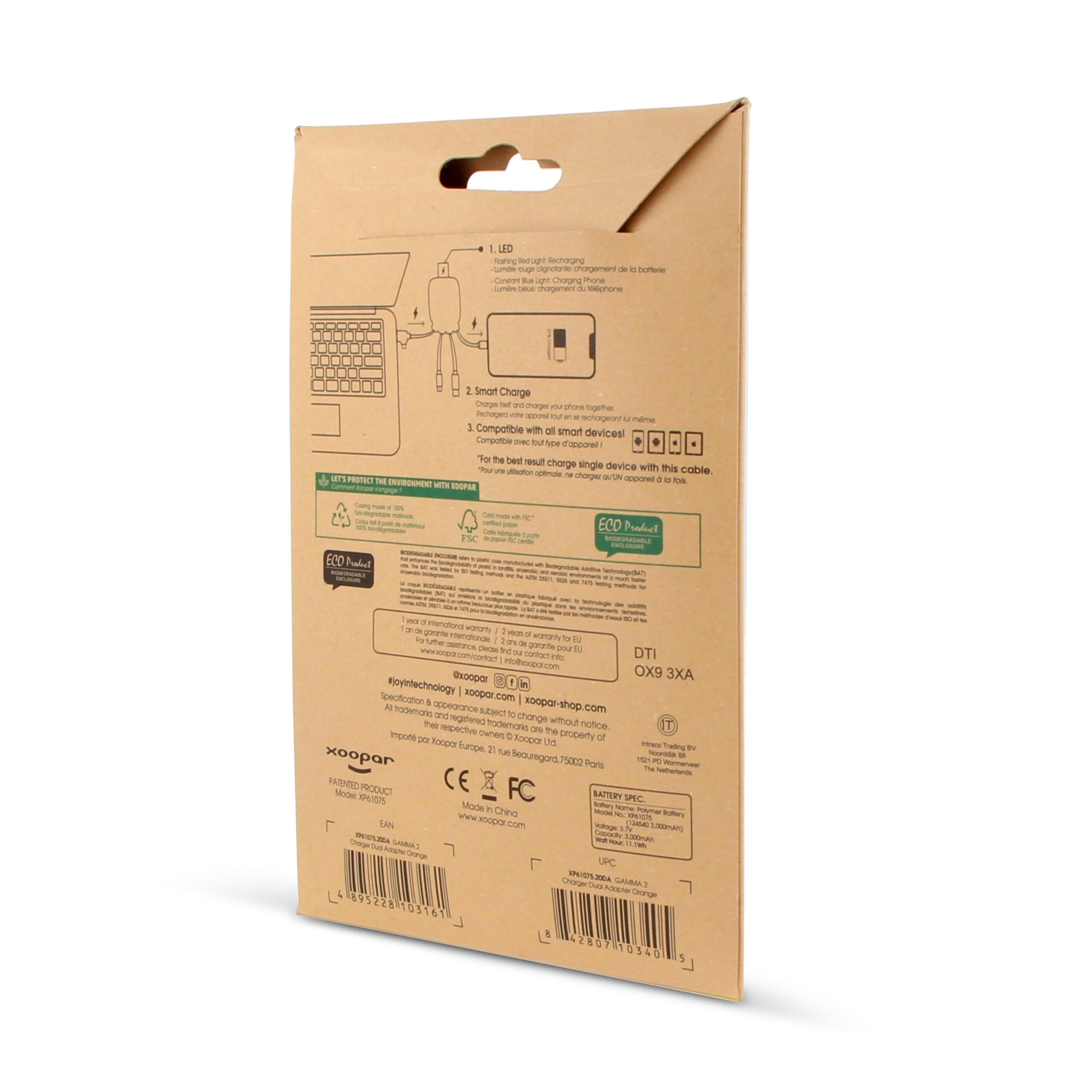 3192 | Xoopar Octopus Gamma 2 Powerbank with Bio Charging cable 3000mAh – Bild 5