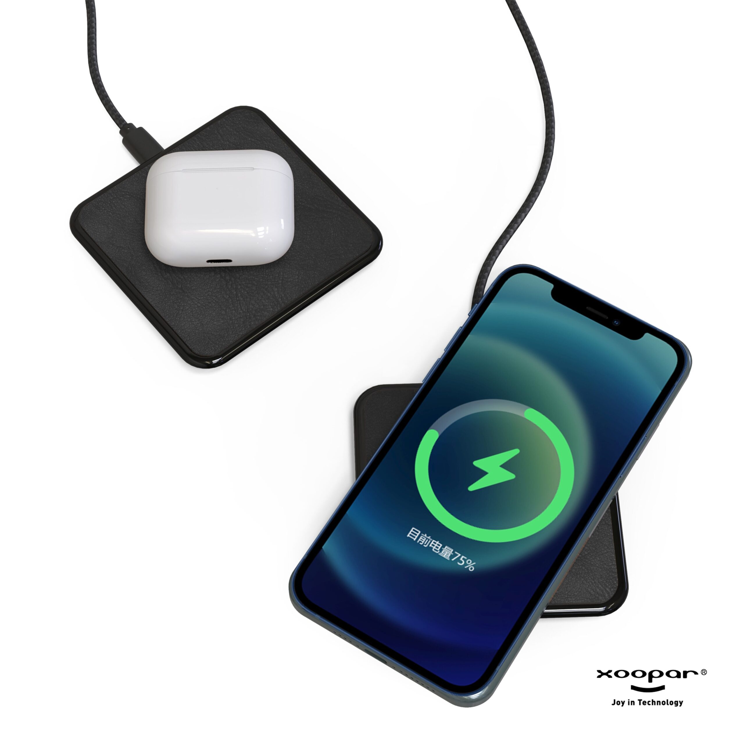 2259 | Xoopar Iné Wireless Fast Charger - Recycled Leather 15W – Bild 3