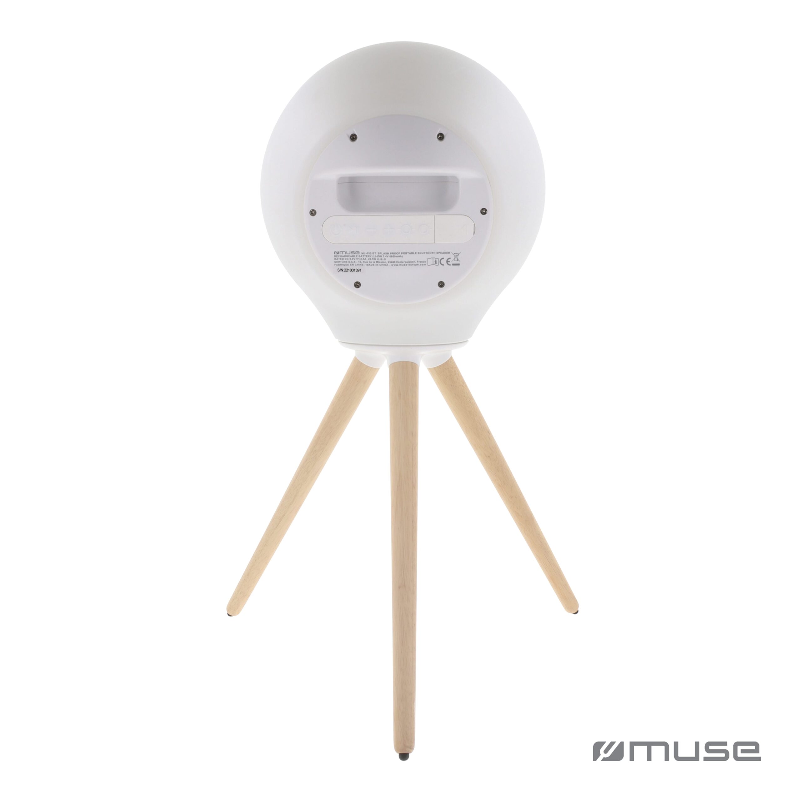 M-655 | Muse Voll-LED, spritzwassergeschützter Bluetooth-Lautsprecher mit Stativ 100W – Bild 5