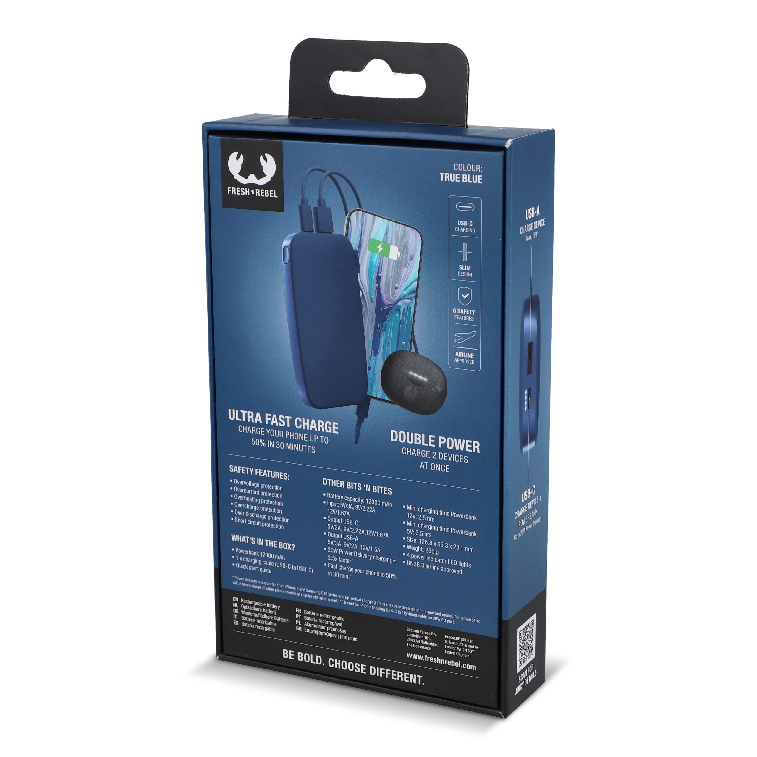2PB12100 | Fresh 'n Rebel Powerbank 12000mAh USB-C Schnellladung 20W – Bild 6