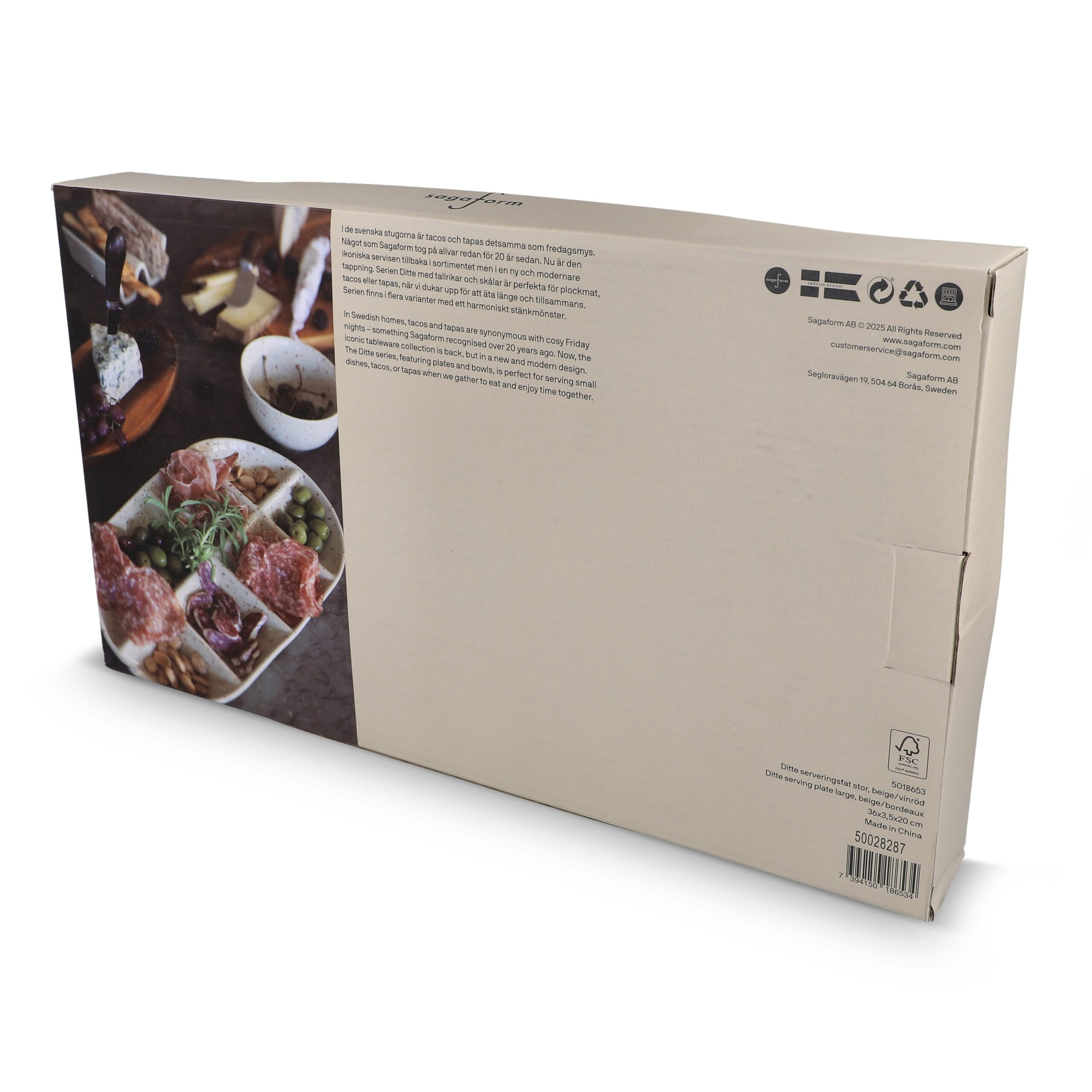 Sagaform Ditte Keramik-Servierplatte 36 x 20 cm – Bild 3