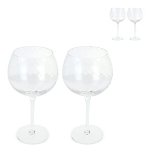 Byon Opacity 2er-Set Weingläser mit stilvollem Glasmuster 470ml