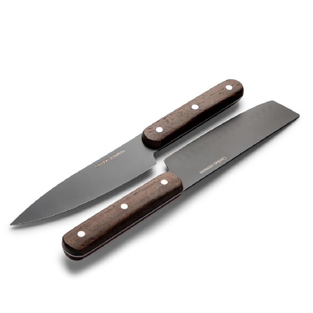 Orrefors Jernverk 2er-Set Messer, schwarz & Holz – Bild 2