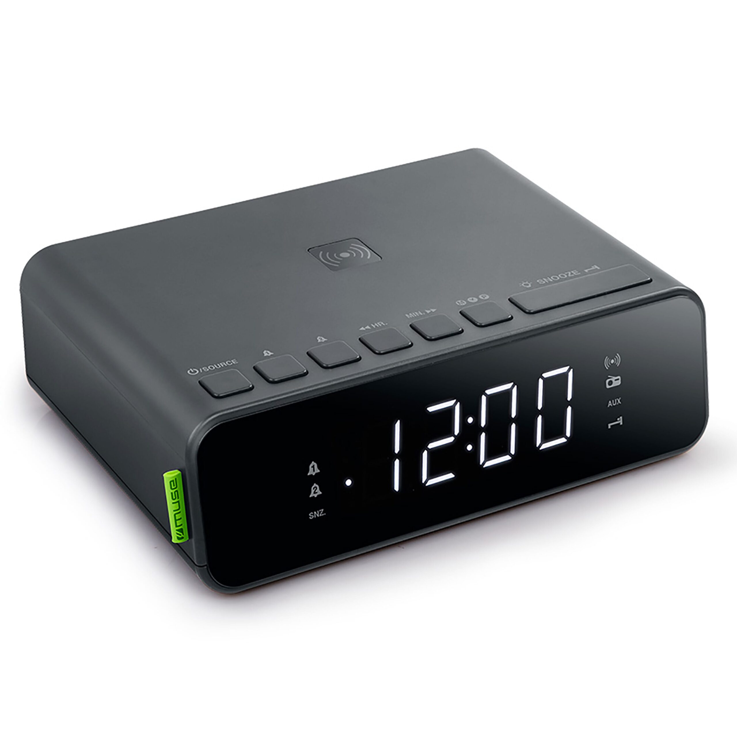 M-175 | Muse FM Dual-Wecker Radio kabelloses Aufladen des Telefons 5W – Bild 2