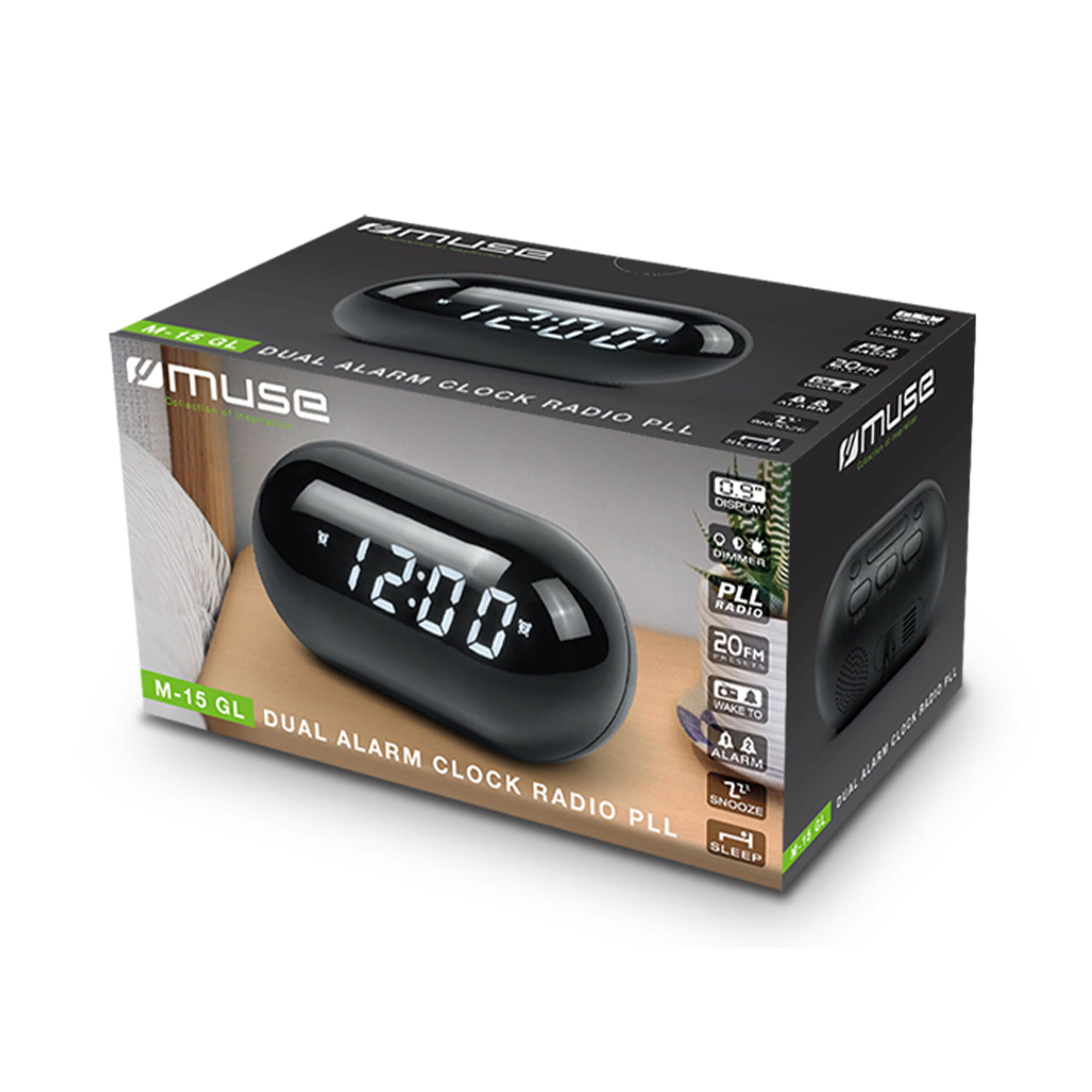 M-15 | Muse Dual Alarm Clockradio – Bild 5