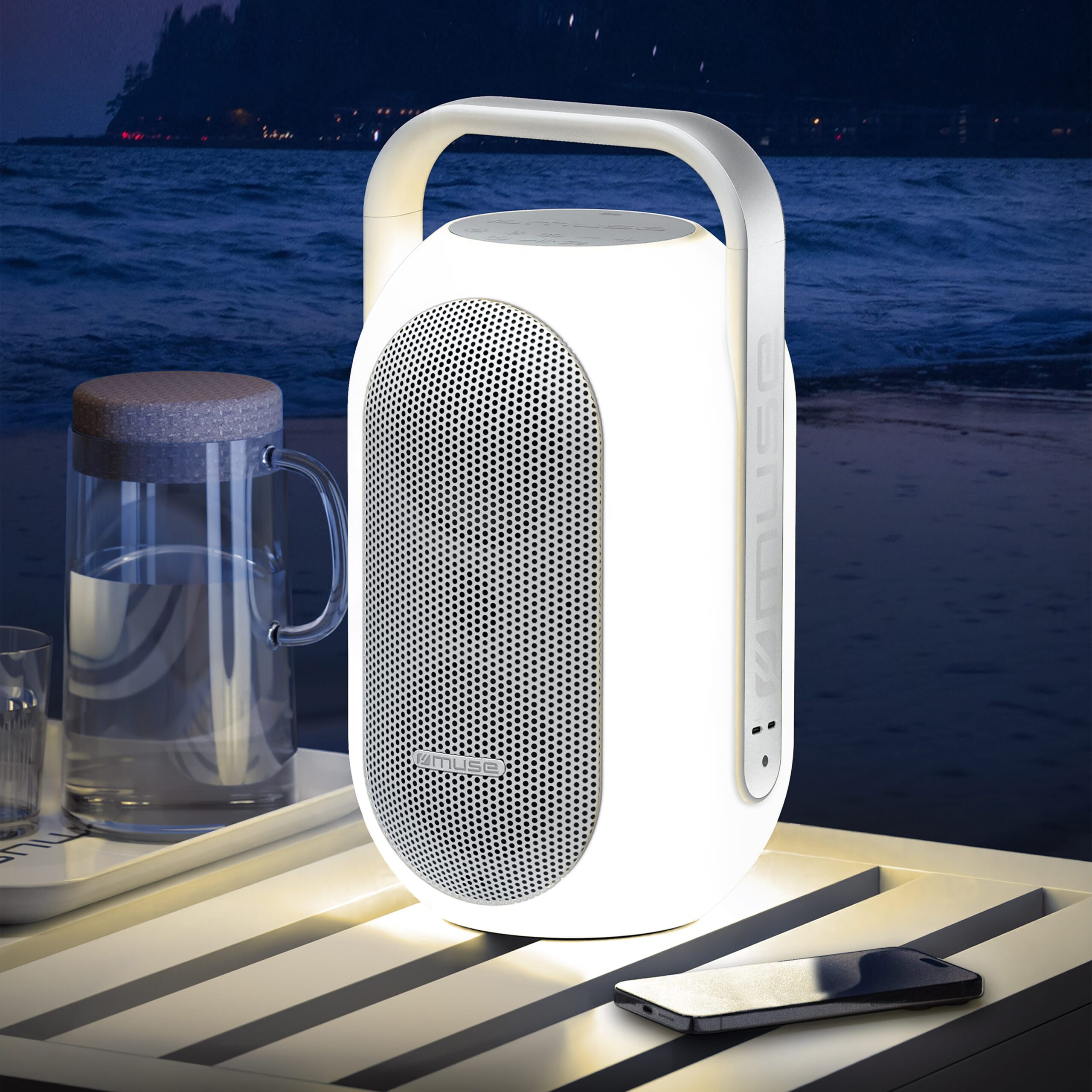ML-625| Muse Ambient Light Bluetooth-Lautsprecher für den Innen-und Außenbereich – Bild 4
