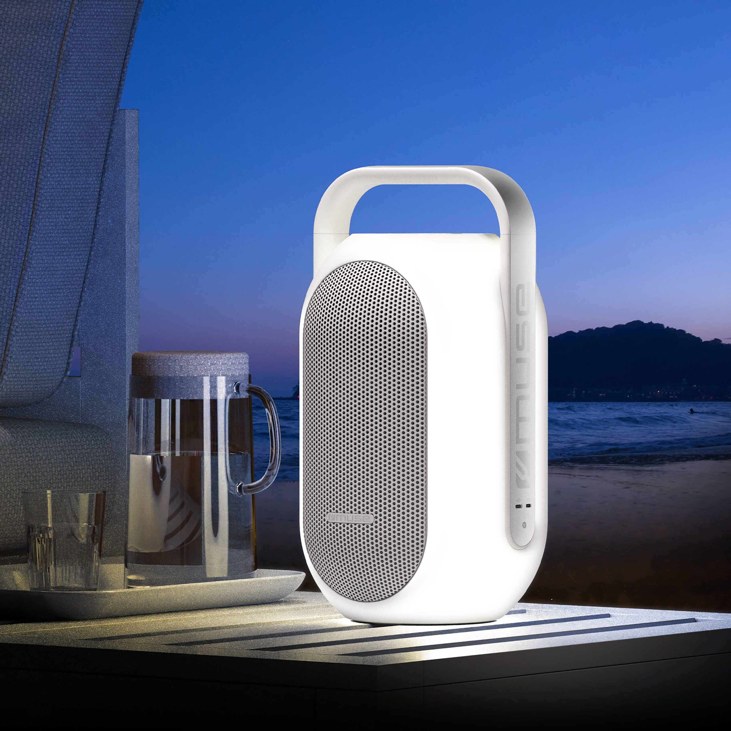 ML-625| Muse Ambient Light Bluetooth-Lautsprecher für den Innen-und Außenbereich – Bild 5