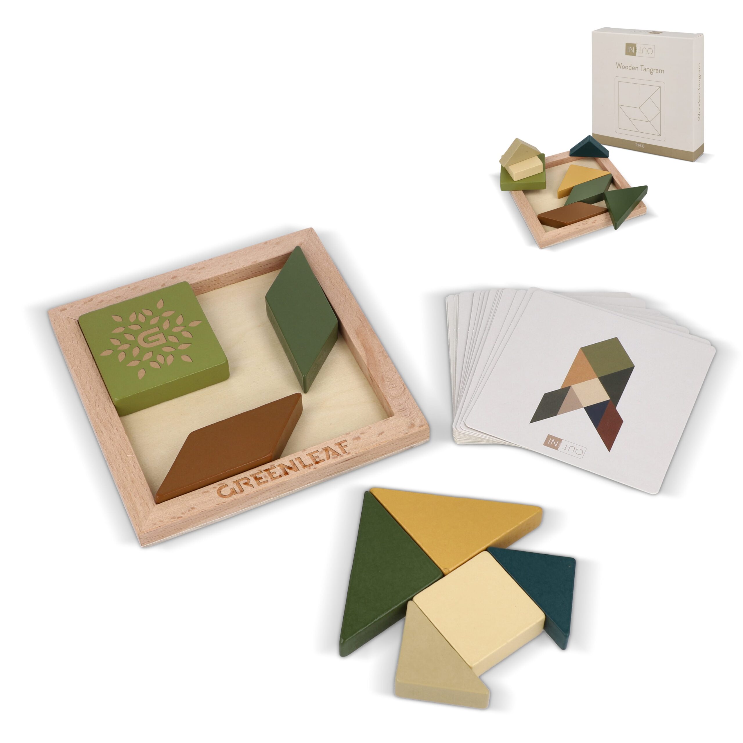 InSideOut Holz-Tangram think IQ puzzle