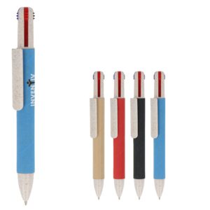 Papierkugelchreiber mit 4 Schreibfarben