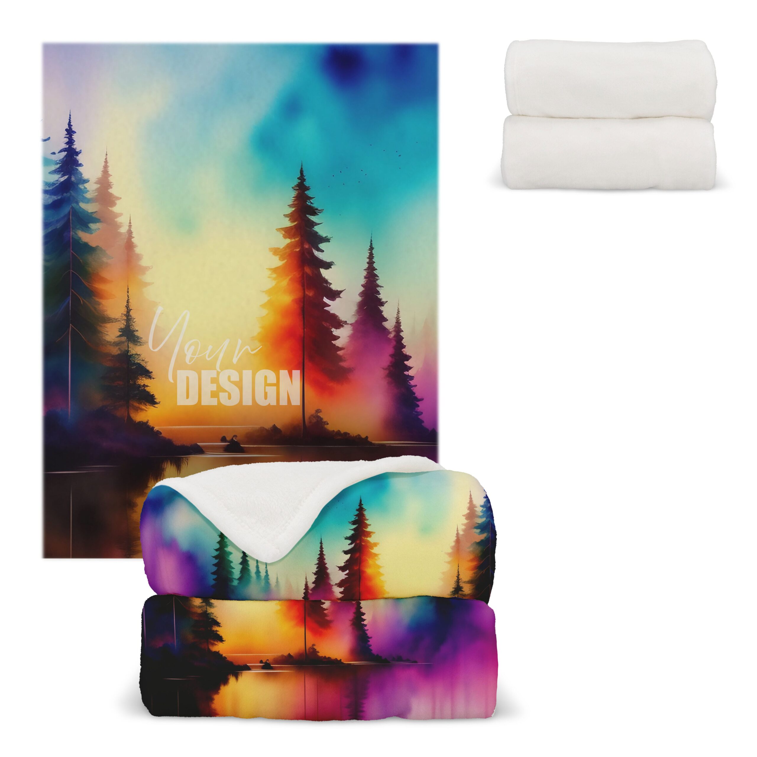 Korallenfleece-Decke OEKO-TEX® Sublimation 130 x 170 cm 270 g/m²