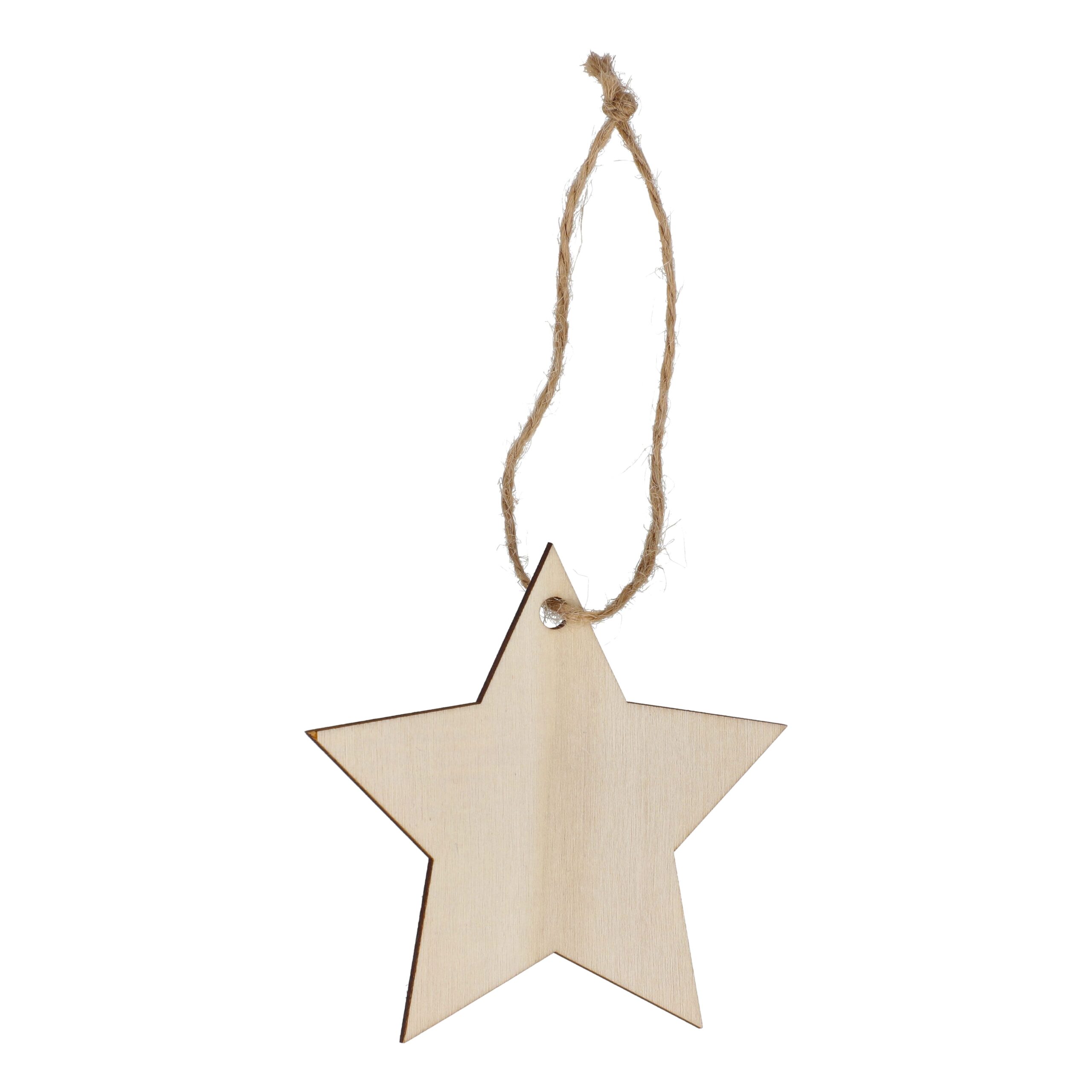 Sternförmiges Weihnachtsornament aus Holz – Bild 5