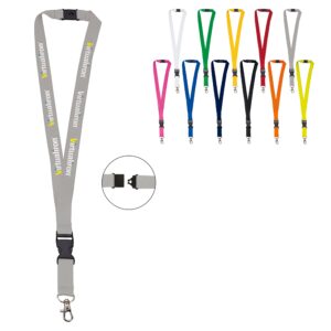 Polyester-Lanyard 20mm mit Schnalle und Haken
