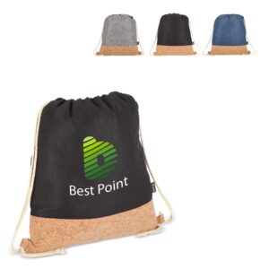 Kordelzugbeutel R-PET & Kork 35 x 40cm
