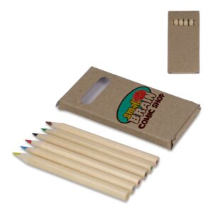 6 Buntstifte in Kraftbox