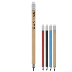 Nachhaltiger Papierstift mit Radiergummi