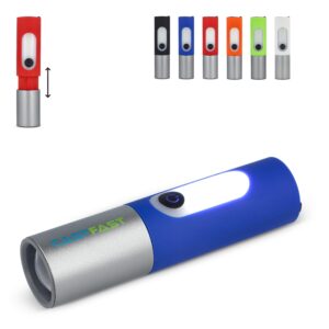 Wiederaufladbare 10-W-LED-Taschenlampe mit Zoomfunktion, 300 lm