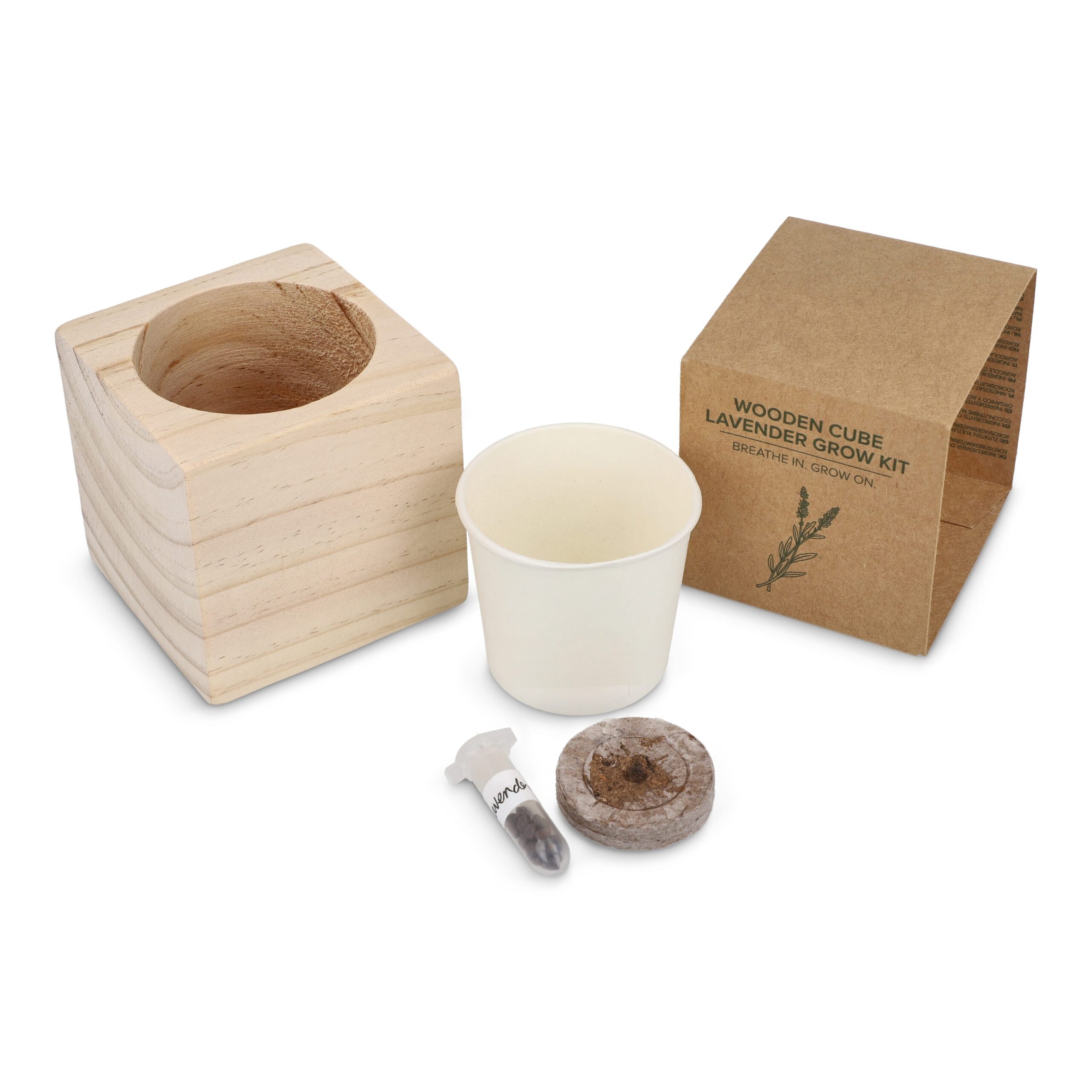 FSC-Holzpflanzgefäß-Set – Lavendel – Bild 4