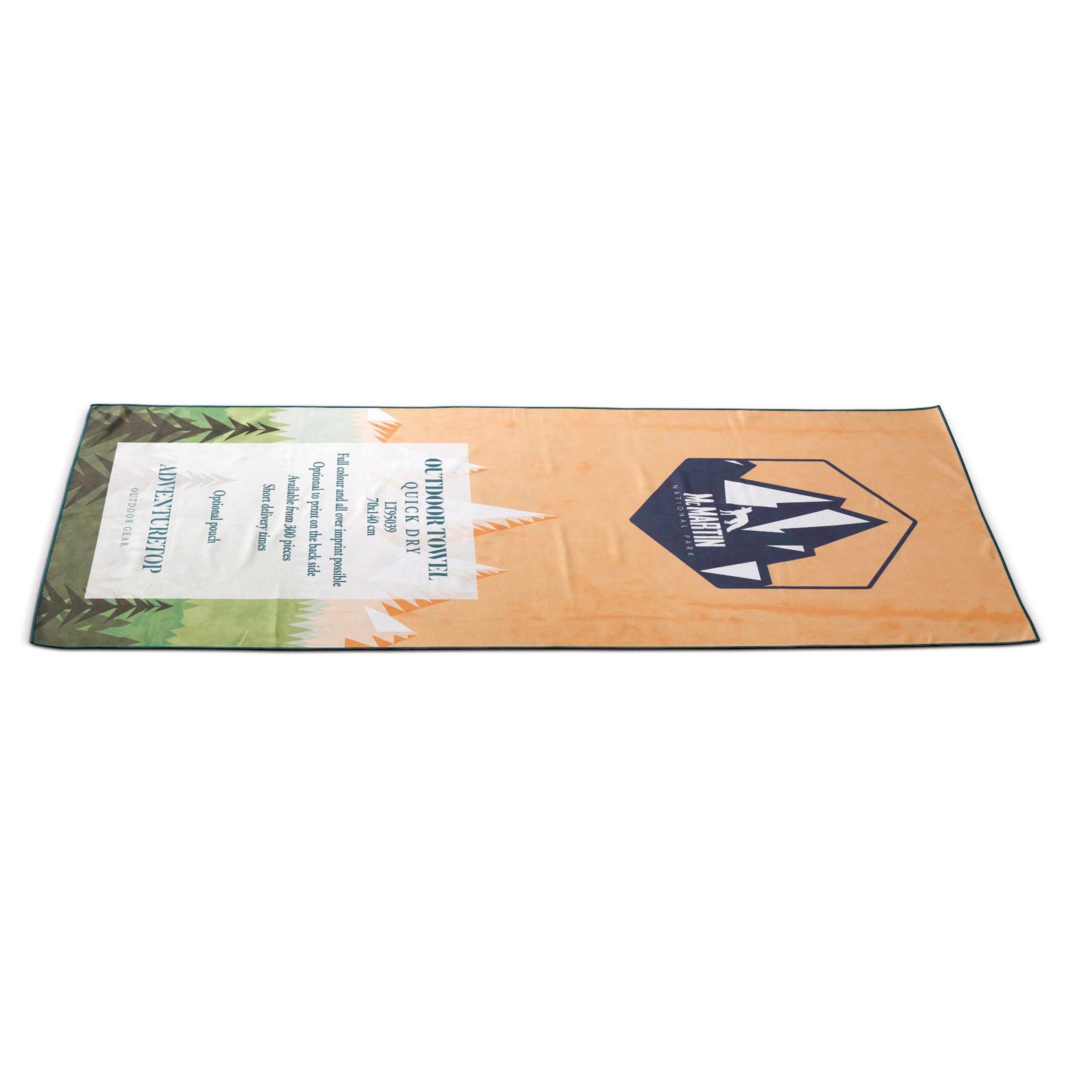 Schnell trocknendes Handtuch 700x1400mm vollfarbig – Bild 2
