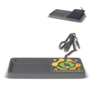 Limestone Desk organizer with wireless charger 5W