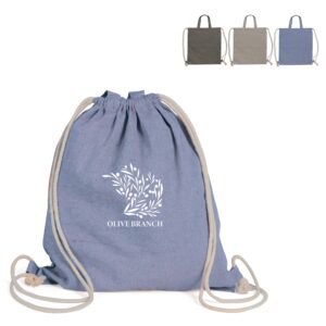 Tasche/Beutel mit Kordelzug aus recycelter Baumwolle 38x42cm