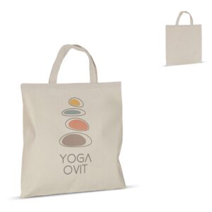 Tasche OEKO-TEX® natur kurze Henkel 220g/m² 38x42 cm