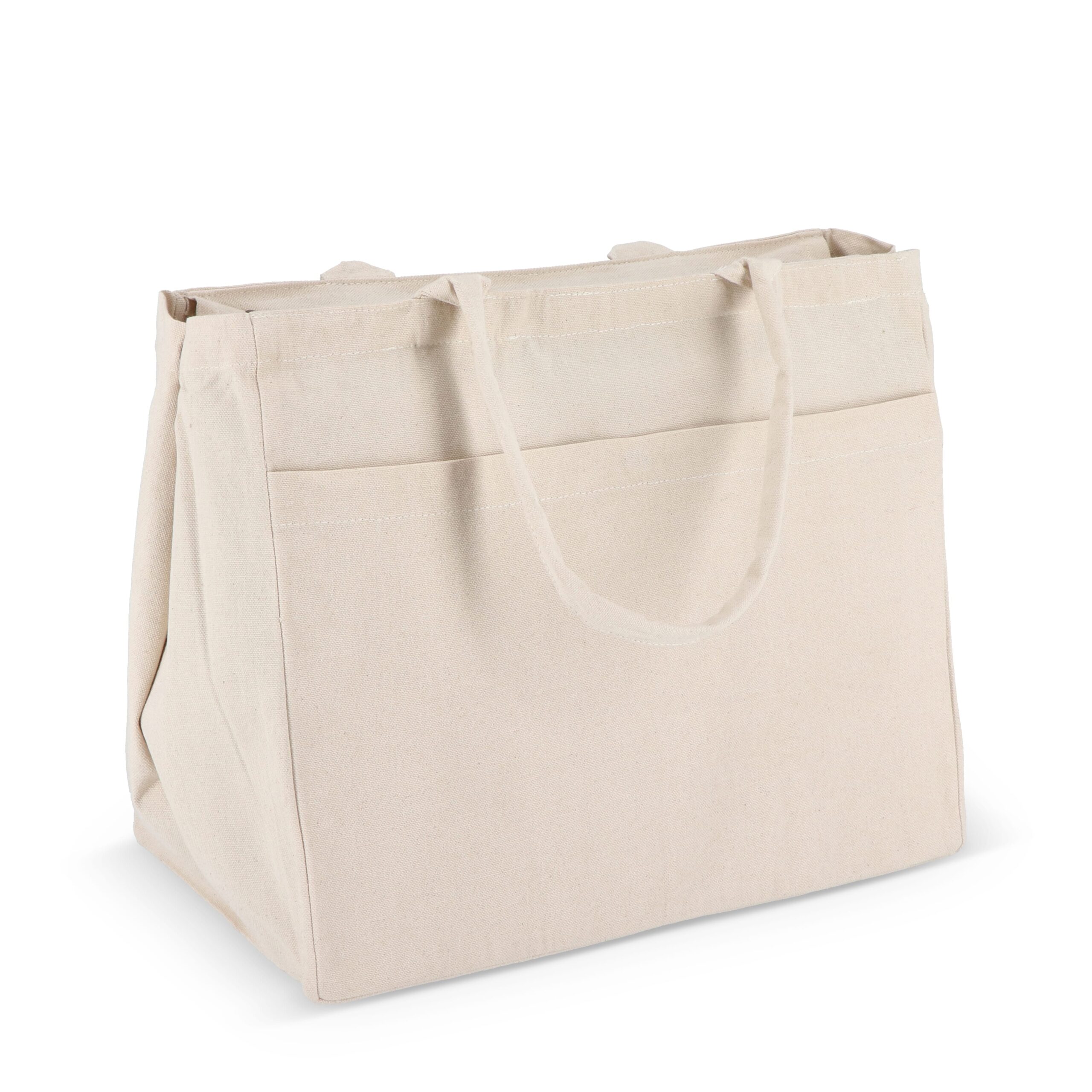 Baumwoll-Tragetasche mit Reißverschluss OEKO-TEX® 39 x 24 x 34cm 320g/m² – Bild 6