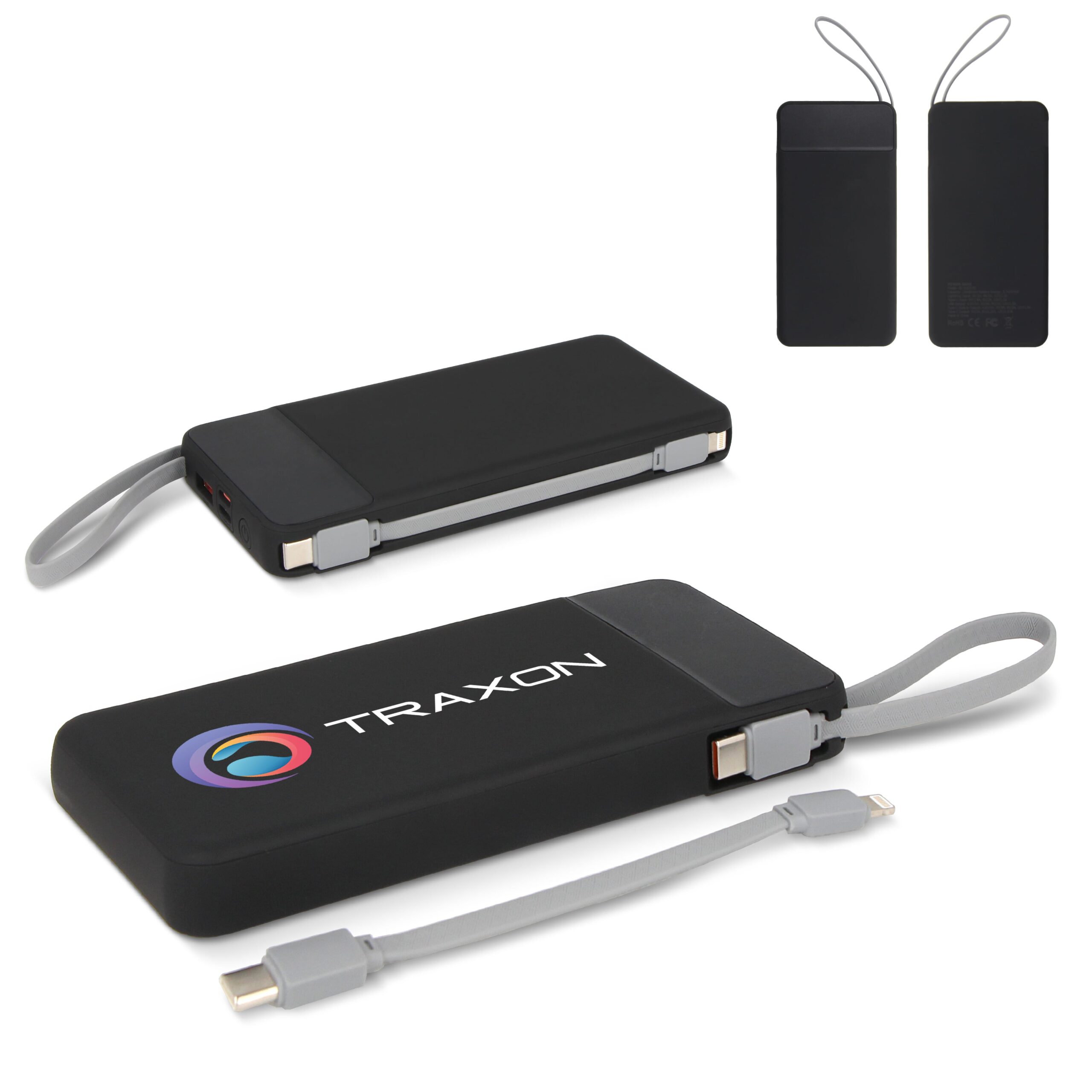 Ziara Powerbank with USB-C & Lightning Cable 10000mAh