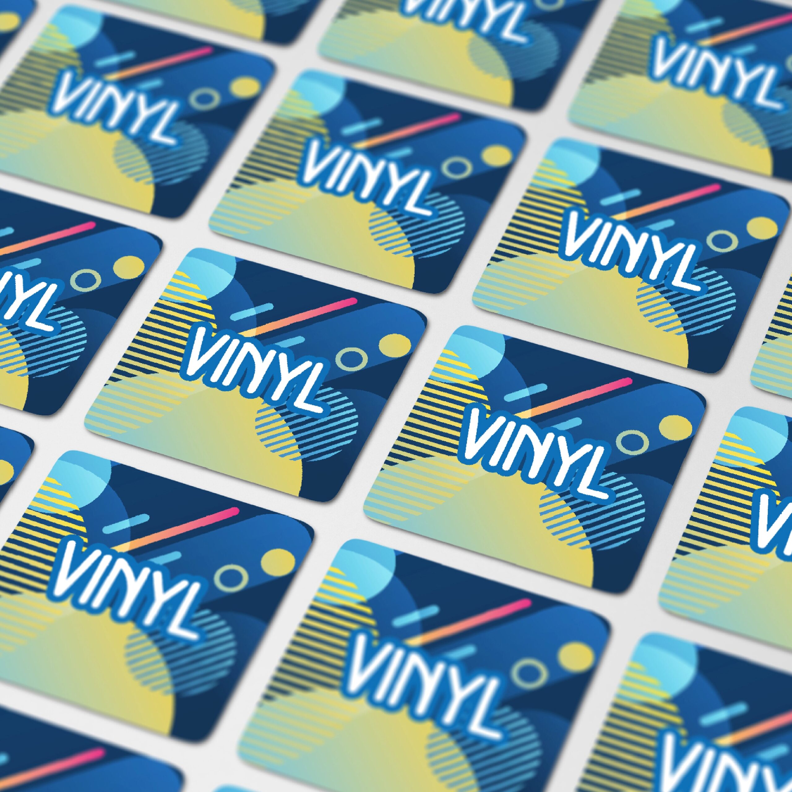 Vinyl Sticker Quadrat 25x25mm