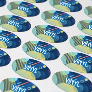 Vinyl Sticker Oval 40x20mm