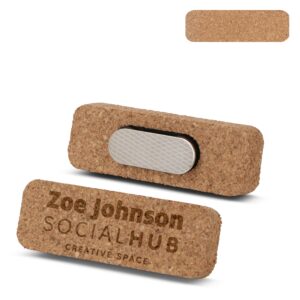 Namensschild Kork mit Magnet