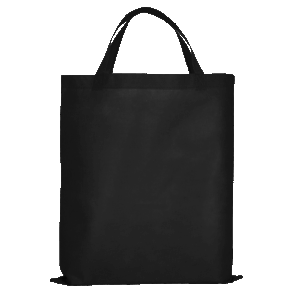 PP-Tasche CLASSIC mit zwei kurzen Henkeln, schwarz