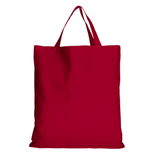 Baumwolltasche CLASSIC mit zwei kurzen Henkeln, dunkelrot