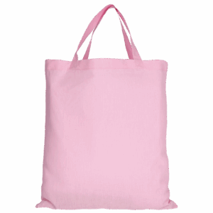 Baumwolltasche CLASSIC mit zwei kurzen Henkeln, rosa