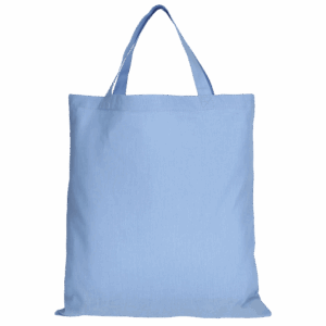 Baumwolltasche CLASSIC mit zwei kurzen Henkeln, himmelblau