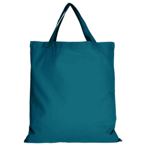 Baumwolltasche CLASSIC mit zwei kurzen Henkeln, petrol