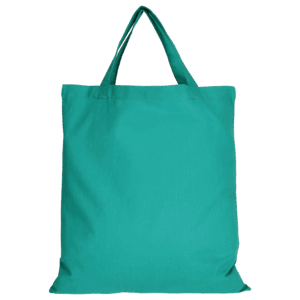 Baumwolltasche CLASSIC mit zwei kurzen Henkeln, smaragd