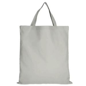 Baumwolltasche CLASSIC mit zwei kurzen Henkeln, hellgrau