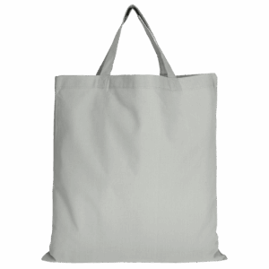 Baumwolltasche CLASSIC mit zwei kurzen Henkeln, grau