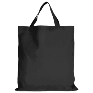 Baumwolltasche CLASSIC mit zwei kurzen Henkeln, schwarz