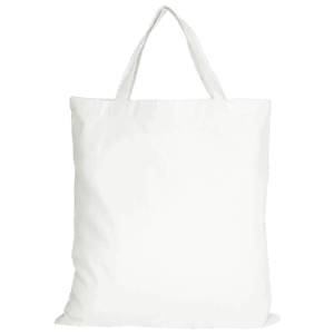 Baumwolltasche CLASSIC mit zwei kurzen Henkeln, weiß