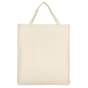 Baumwolltasche CLASSIC mit zwei kurzen Henkeln und Bodenfalte