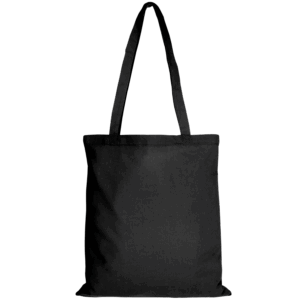 Baumwolltasche CLASSIC mit zwei langen Henkeln, schwarz
