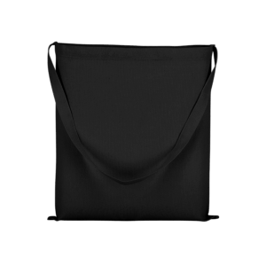 Baumwolltasche CLASSIC mit einem langen Henkel, schwarz