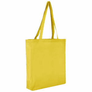 Baumwolltasche CLASSIC mit zwei langen Henkeln, Boden- und Seitenfalte