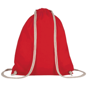 Turnbeutel aus Baumwolle, rot