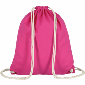 Turnbeutel aus Baumwolle, pink