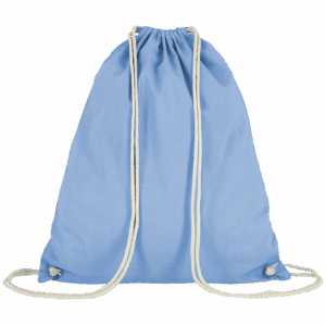 Turnbeutel aus Baumwolle, himmelblau