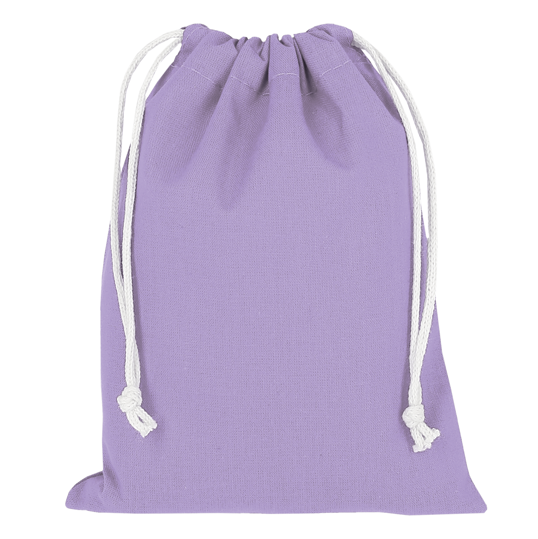 Zuziehbeutel aus Baumwolle, 15 x 20 cm, lavendel