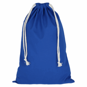 Zuziehbeutel aus Baumwolle, 30 x 45 cm, royalblau