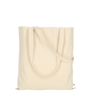 Tasche mit zwei langen Henkeln aus Organic-Baumwolle, natur